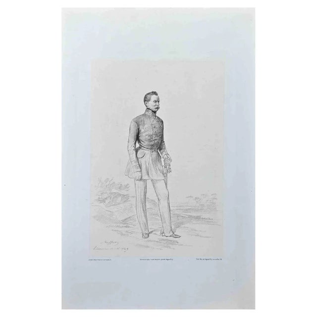 Portrait is an artwork realized by French artist Denis Auguste Marie Raffet (1804 – 1860) Lithograph print. Signed on the...