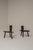 Exceptional pair of handcrafted brutalist chairs from France, dating back to the 1950s. These sculptural chairs are...