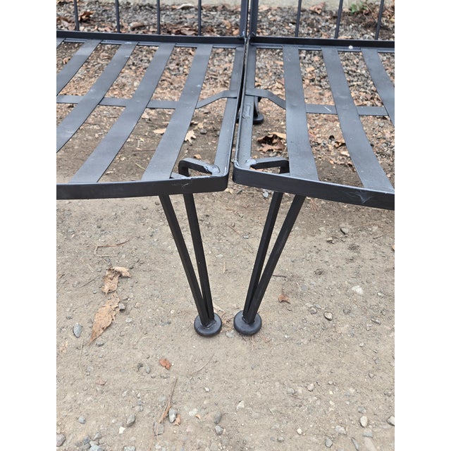 Mid 20th Century Woodard Pinecrest Patio Sectional, Loveseat, 2 Chairs For Sale - Image 9 of 12