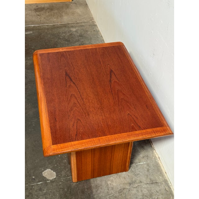 1960s Danish Teak Side Table - Vintage Mid-Century Modern Solid Wood Coffee Table For Sale - Image 10 of 10