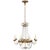 Chapman & Myers for Visual Comfort Signature Paris Flea Market Medium Chandelier in Antique-Burnished Brass & Seeded Glass For Sale