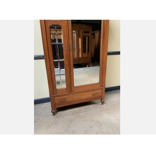 Antique Art Nouveau Style Linen Cupboard, 1910s For Sale - Image 6 of 8
