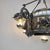 Art Nouveau Revival Wrought Iron Chandelier with Floral Stained Glass, Italy, 1950s For Sale - Image 14 of 18
