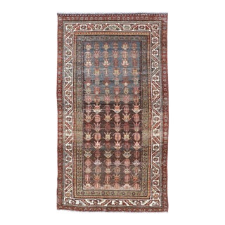Antique Persian Hamadan Rug in Wool With All-Over Sub-Geometric Tribal Design For Sale