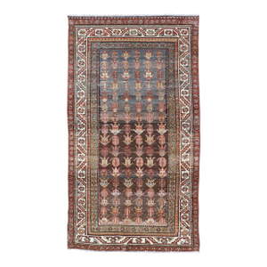 Antique Persian Hamadan Rug in Wool With All-Over Sub-Geometric Tribal Design