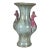 Vintage Flambé Glaze Double-Handled Vase With Bird Motifs - 7" Tall For Sale
