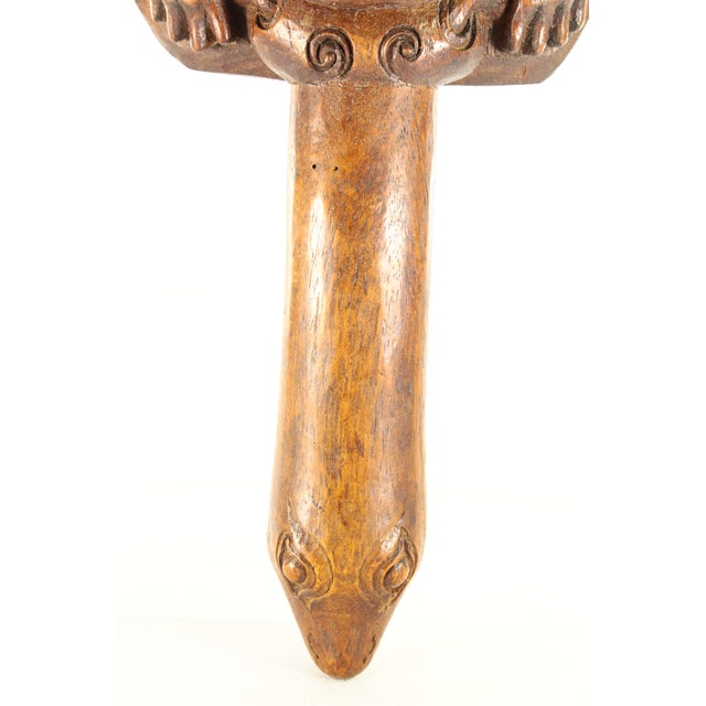 19th Century Carved Mahogany Rice Sheaf Paddle/Beater Panaptapan, Bali For Sale - Image 10 of 17