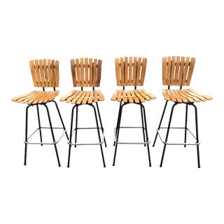 Arthur Umanoff Swivel Bar Stools - Set of 4 For Sale
