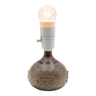 1960s Mid-Century Modern Ceramic Table Lamp, Brutalist Scandinavian, Sweden 1960s, Rolf Palm Mölle For Sale