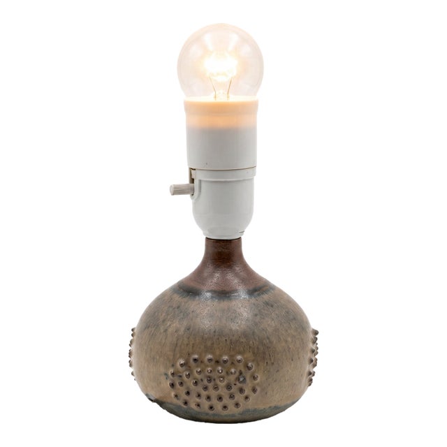 1960s Mid-Century Modern Ceramic Table Lamp, Brutalist Scandinavian, Sweden 1960s, Rolf Palm Mölle For Sale