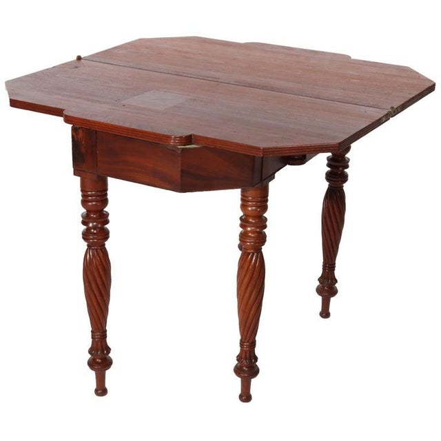 Antique Sheraton Mahogany Card Table C1830 For Sale - Image 6 of 18