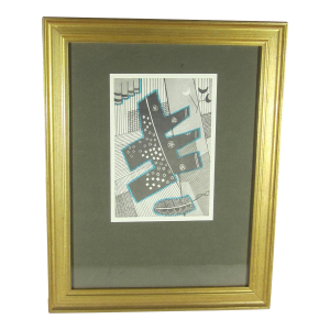 1931 German Cubist Lithograph / Nature