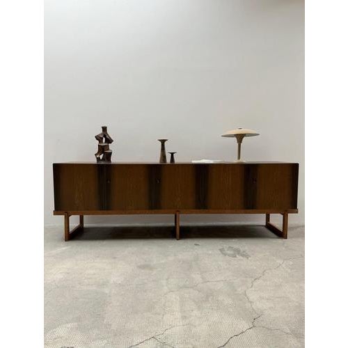 Brown Mid-Century Modern Bog Oak Sideboard with Hidden Drawers, 1960s For Sale - Image 8 of 16