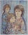 Signed in plate, mother & children portrait, gold gilt frame, blue/sienna palette THE ARTIST: Edna Hibel Plotkin (January...