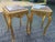 1990s French Louis XVI Gold Pink Marble Side Tables Pair For Sale - Image 12 of 17