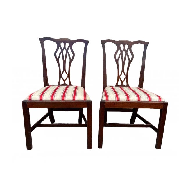 Pair of Antique English Chippendale Mahogany Side Chairs, Circa 1775 For Sale - Image 12 of 12