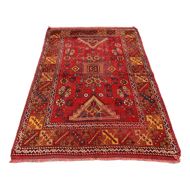 Vintage Western Turkish Oriental Rug For Sale