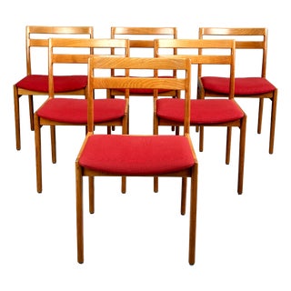 Vintage Teak Chairs by Henry Rosengren Hansen, 1960s, Set of 6 For Sale