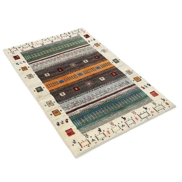 Traditional Pasargad DC Fine Hand Knotted Persain Gabbeh Rug For Sale - Image 3 of 4