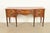 A gorgeous Georgian, Federal, or Hepplewhite style serpentine front sideboard buffet or credenza In the manner of Baker...