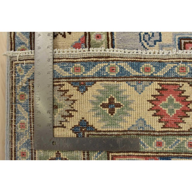 Kazak Runner 2’9” X 9’5” Blue Wool Tribal Hand-Knotted Oriental Rug For Sale - Image 11 of 11