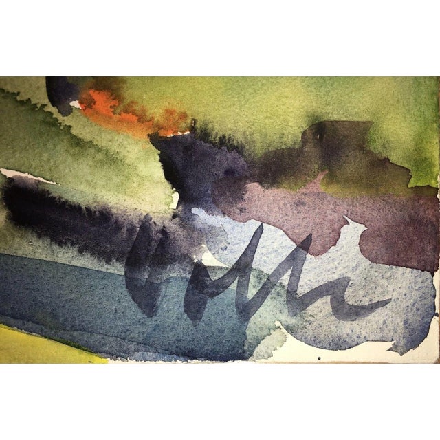 View of a Town, 1950s, Watercolor For Sale - Image 9 of 13