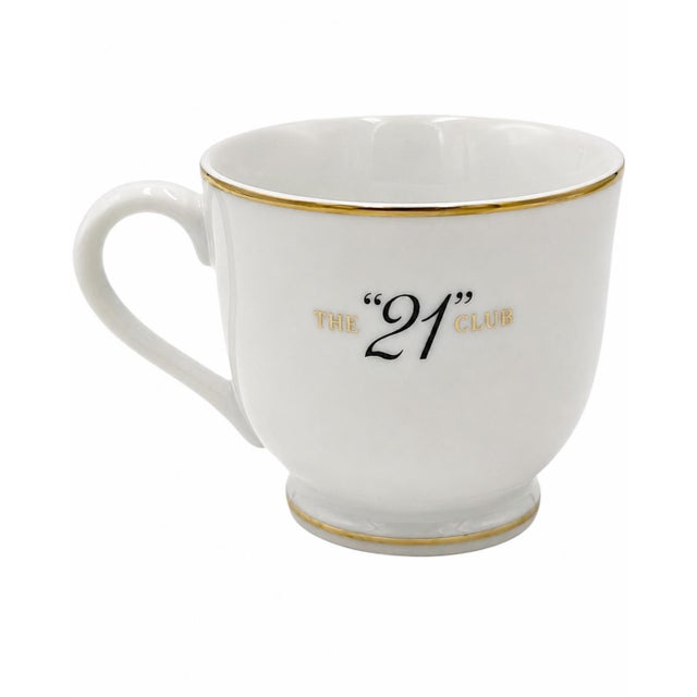 American Vintage the 21 Club Nyc Restaurant Demitasse Cup & Saucer New York City For Sale - Image 3 of 12