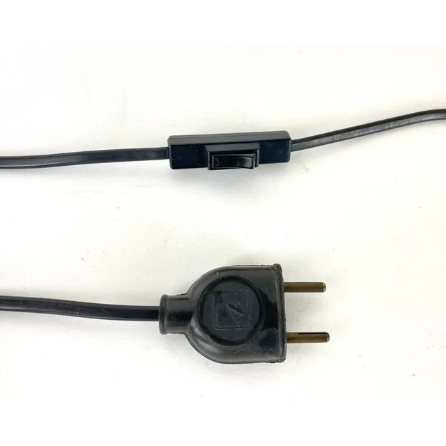 French Bedside Table Lamp with Ivory Textile Shade, 1970s For Sale - Image 6 of 8