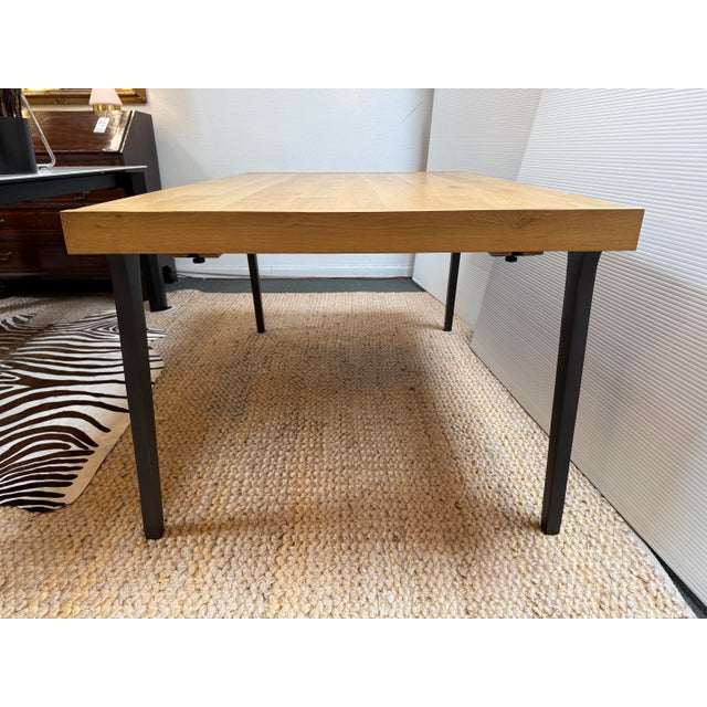 Crate & Barrel Lakin Extension Dining Table, White Oak For Sale In San Francisco - Image 6 of 12