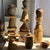 Stool, side table, or end table in natural cylindrical solid mango wood. This modular piece of furniture features a...