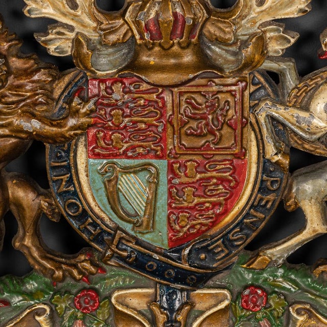 20th Century British Cast Iron & Painted Royal Warrant, 1960s For Sale - Image 6 of 14