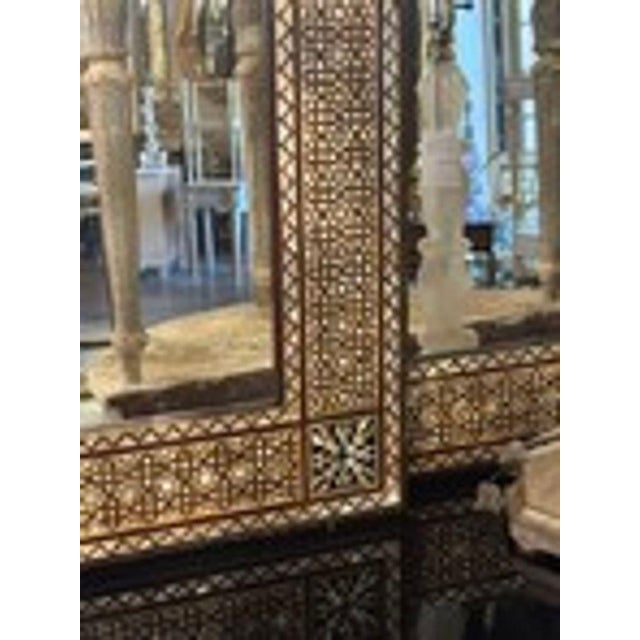 Middle Eastern Mother of Pearl and Bone Inlaid Mirrors For Sale - Image 4 of 6
