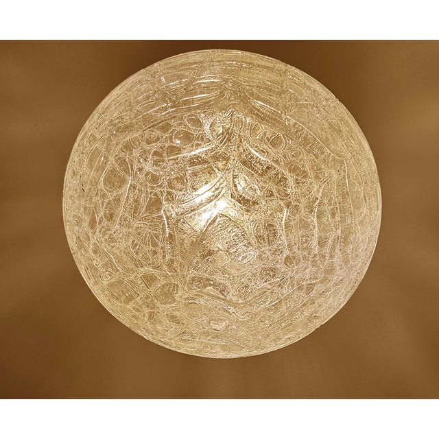 Large Vintage Glass Pendant Light from Doria, 1970s For Sale - Image 10 of 16