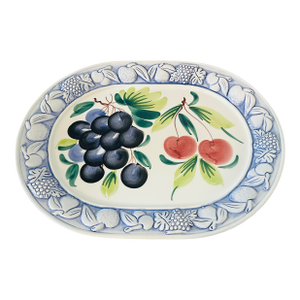 Vintage Hand-Painted Italian Ceramic Platter by Piazzato