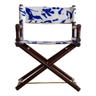 1970's McGuire Director's X-Chair For Sale