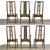 A set of six mid century modern solid walnut dining chairs with cane backs. Seat height is 19”. 22.75” wide. 23” deep....