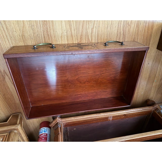 Cinnamon 1930s Heritage-Inspired Bespoke Dresser With Architectural Corner Details For Sale - Image 8 of 12