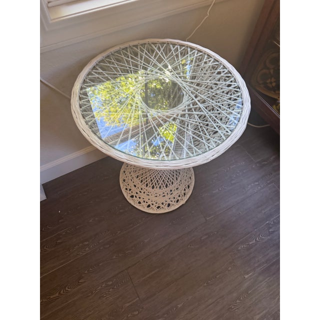 Russell Woodard Mid Century, Russell Woodard Vintage Tall Hourglass Side Table, Attrbuted For Sale - Image 4 of 12