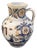Striking Continental Glazed Earthenware Blue and Yellow Painted Urn, Talavera For Sale