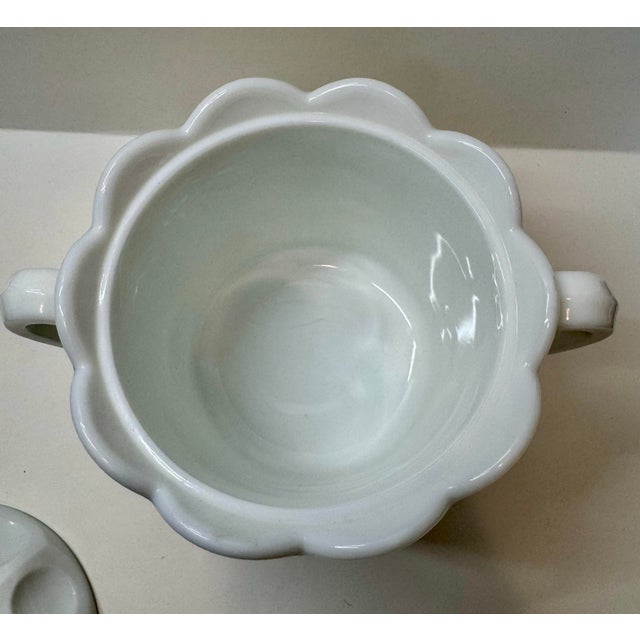 Westmorland Vintage Westmoreland Milk Glass #109 "Paneled Cherry" Biscuit Jar For Sale - Image 4 of 5