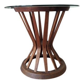 Mid Century Modern Edward Wormley for Dunbar Sheaf of Wheat Walnut Side Table For Sale