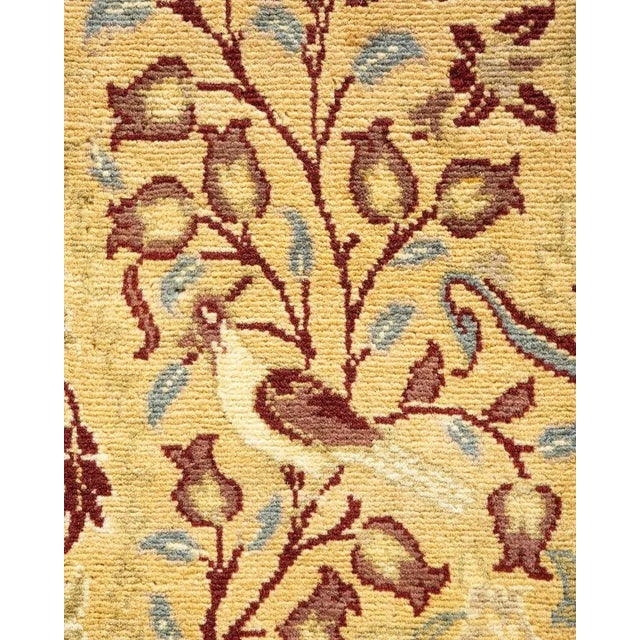 Traditional Mogul, One-of-a-Kind Hand-Knotted Area Rug in Yellow, 4' 0" x 5' 10" For Sale - Image 3 of 8