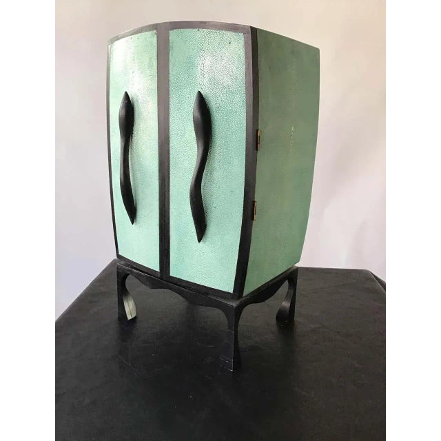 Animal Skin R & Y Augousti Shagreen Jewelry Box For Sale - Image 7 of 13