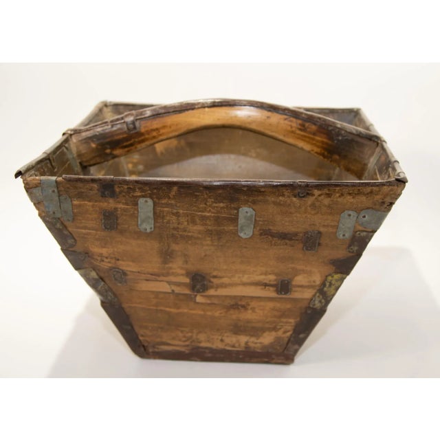 19th C. Antique Chinese Wood Basket For Sale - Image 11 of 13