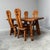 Brutalist Oak Dining Table and Chairs by De Puydt, Belgium, 1960s, Set of 5 For Sale - Image 14 of 14