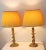 Stunning pair of vintage Hollywood Regecy solid brass Stiffle Table Lamps in the Barley Twist Design. All origninal...