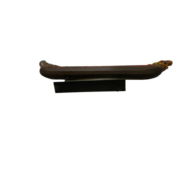 Late 20th Century Large Late 20th Century Balinese Carved Wood Dragon Boat, Indonesian Folk Art, 34"w For Sale - Image 5 of 5