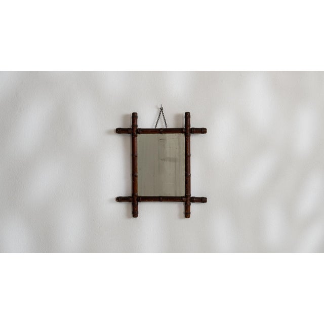 19th Century France Tan Wood Mirror For Sale In Greensboro - Image 6 of 7