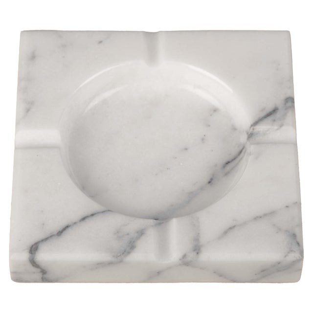 Contemporary White Marble Naya Ashtray by Nina Magon For Sale - Image 3 of 3