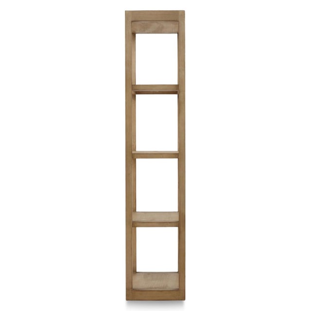 Contemporary Simple Washed Pine Bookcase For Sale - Image 3 of 5